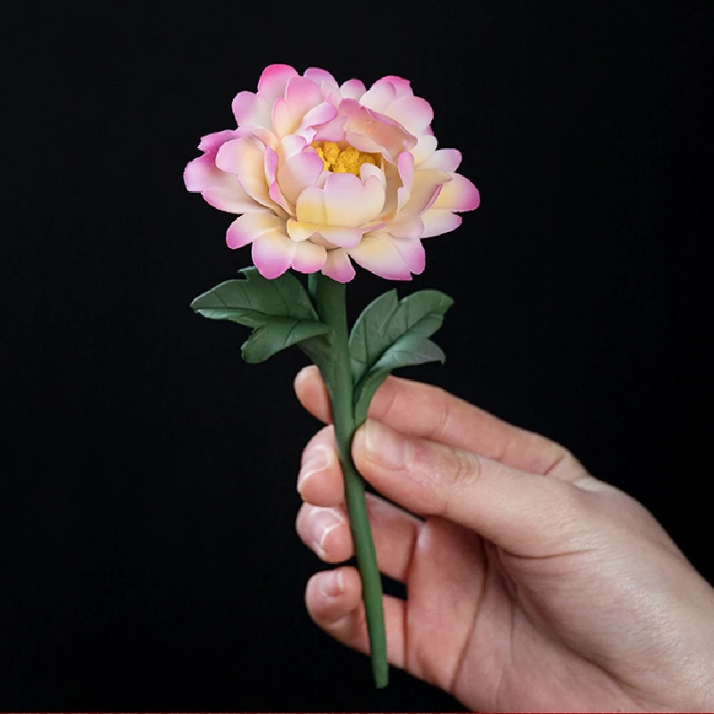0037 Handmade Ceramic Rose Decoration Girlfriend Wife Birthday Gift Home Bedroom Decorations Chinese Ceramic