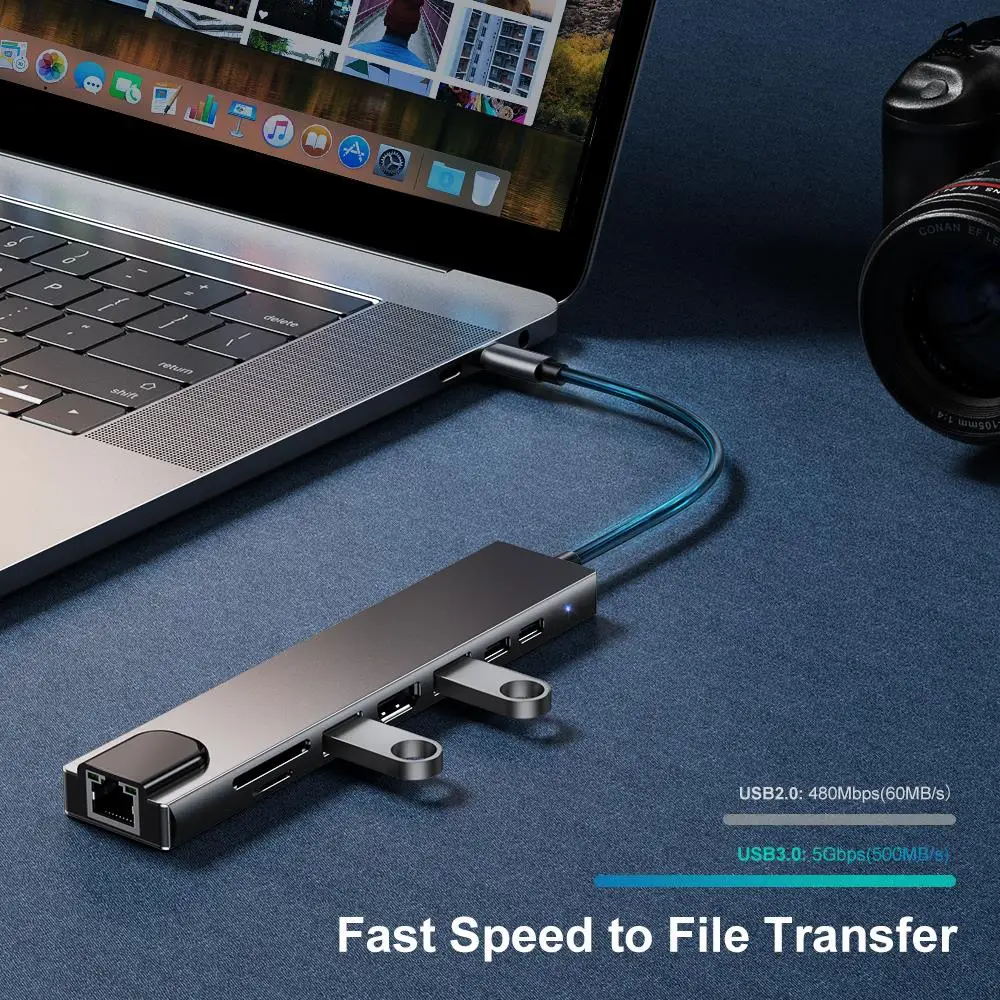 

USB HUB Laptop Docking Station Usb C Hdmi Hub 3 0 C Type Multi-hub Dock Usb Several Ports Portable Usbc Extensor For MacBook PC