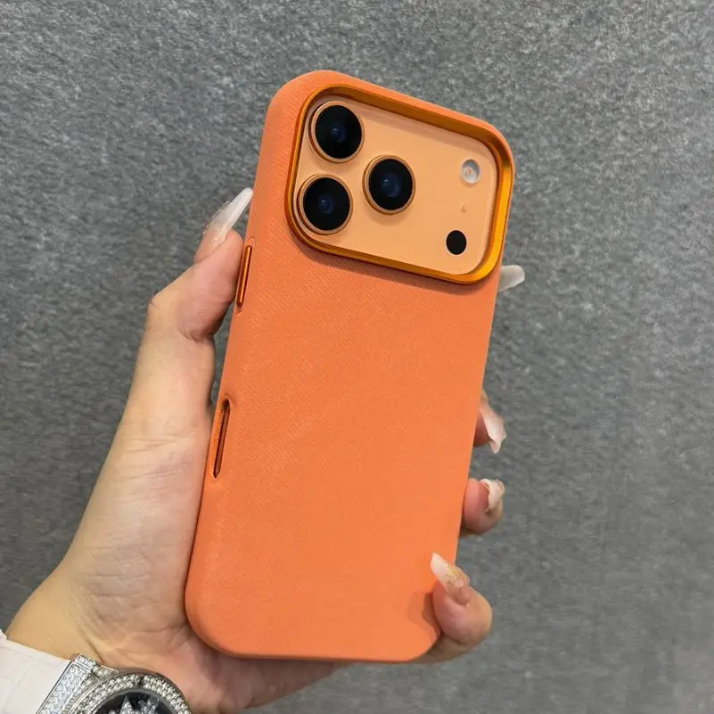Luxury Built-in Flannel Case with Magnetic Wireless Charging and Matte Finish