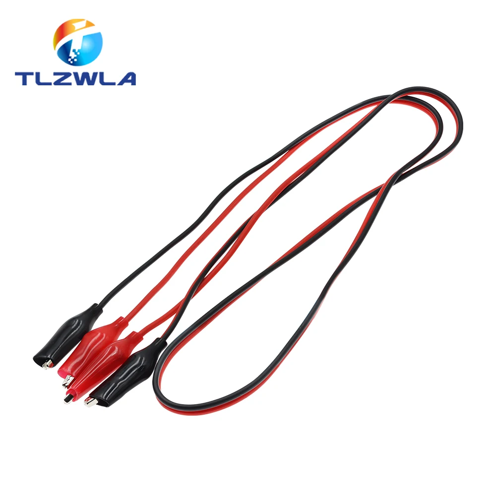 Alligator Clips 1Pcs 1M Electrical Double-ended Crocodile Test Leads Cable Jumper Wire DIY For Multimeter,alligator clips,test clip,test leads,test lead wire,test lead cable,test cable,test cable lead,electrical test wire
