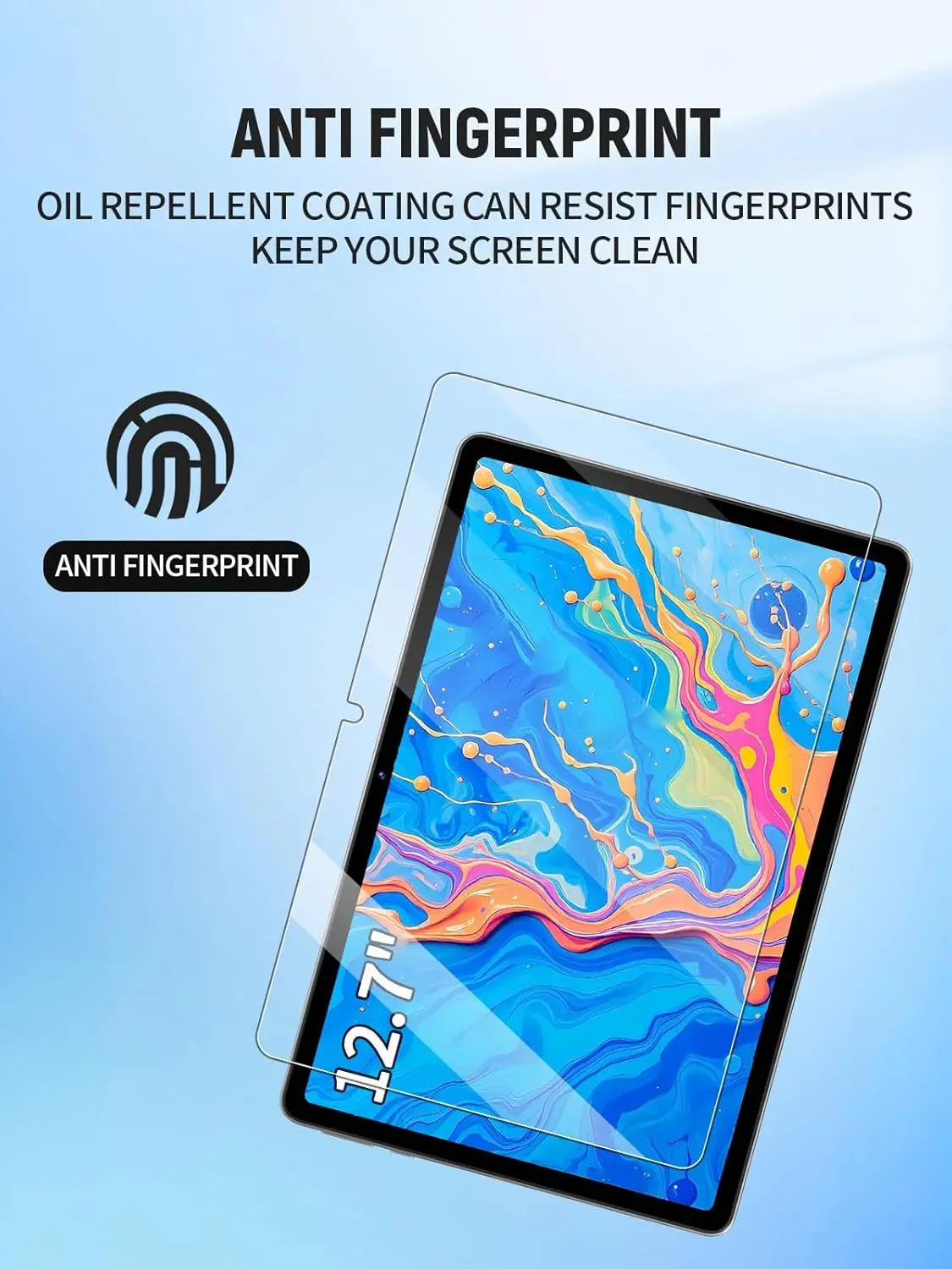 Premium 9H Tempered Glass Screen Protector (2-Pack) - 12.7 Inch, Anti-Scratch & Bubble Free