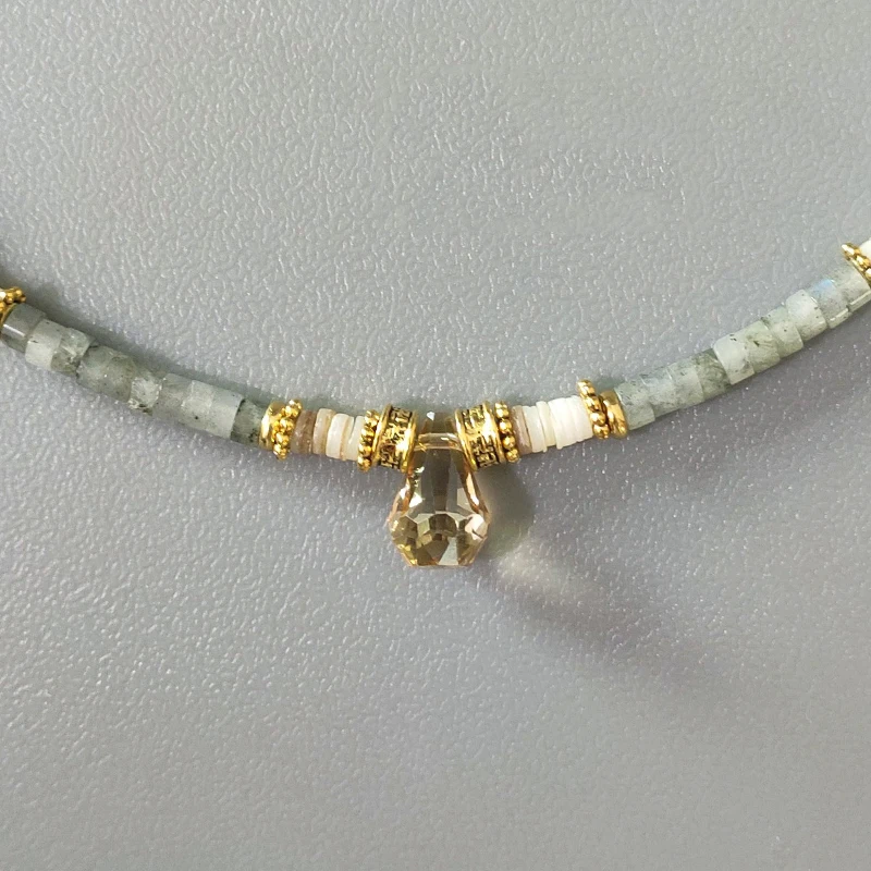 novas chegadas de cristal selvagem gota de água pingente colar moda simples colar pedra natural clássico retro homem mulher jóias
