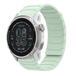Magnetic Silicone Sport Strap - 20/22mm - Versatile Fitness Watch Band Bracelet - Suunto Ocean (Pale mint green)