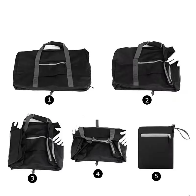 Foldable Travel Handbag Large Capacity Fitness Sports Bag Independent Shoe Compartment Multifunctional Storage Bag Unisex Multifunctional Luggage Bag