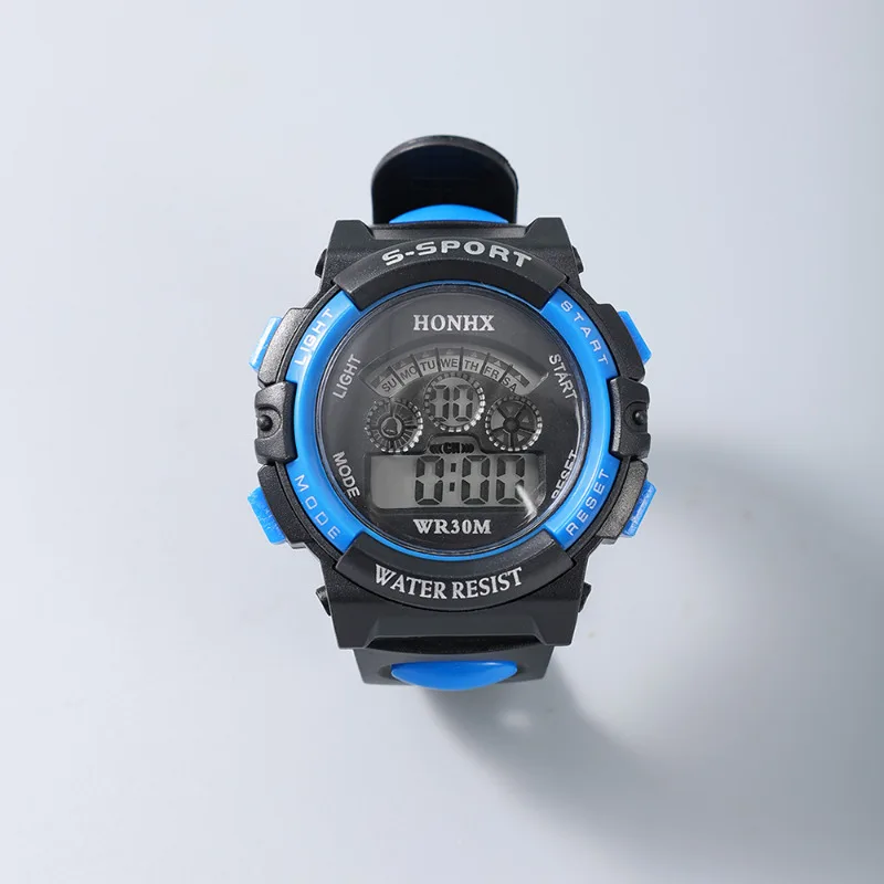 Waterproof LED Digital Sports Watch with Silicone Strap