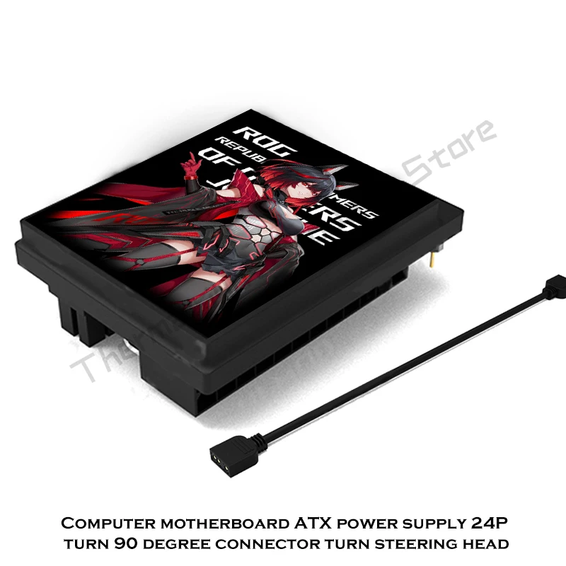 Power Supply 24pin-90 Degree Turning Head Management Bela Fiação Artefato Argb Design Personalizado pc - Imagem 4