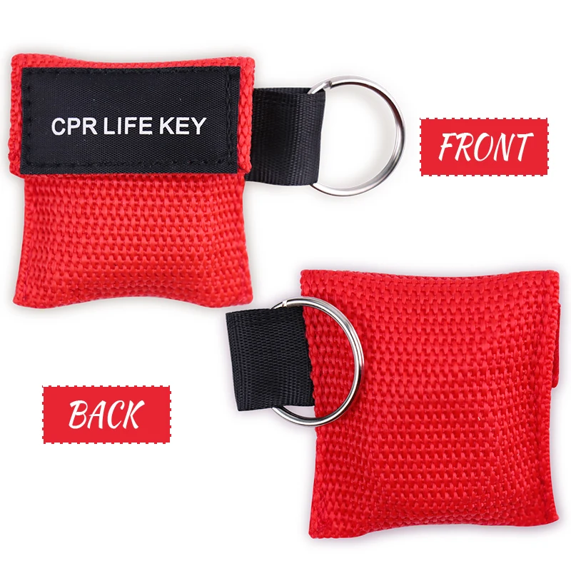 Pack of Disposable CPR Masks with One-Way Valve for Emergency Resuscitation and First Aid