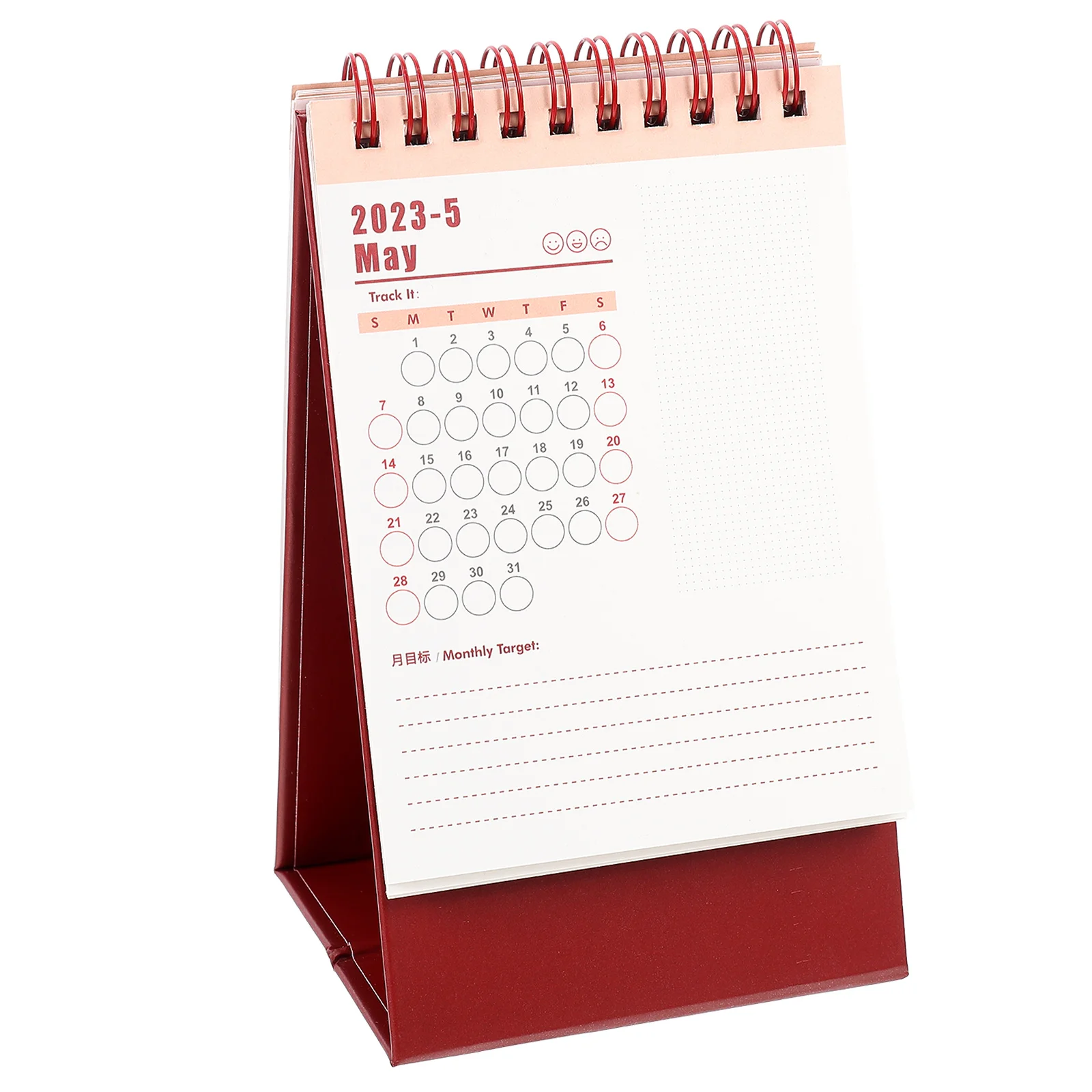 

2023 Desk Calendar Mini Desktop Dining Table Planner Paper Time Schedule Standing Style