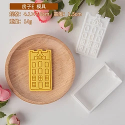 European Retro Architecture Cookie Cutter Set - Amsterdam Building Shapes Fondant & Biscuit Stamps (E)