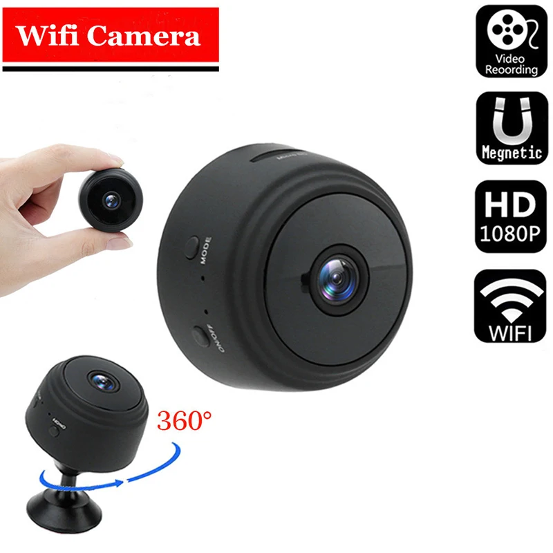 Magnetic Mini Security Camera, Mini Camara Ocultas Con Video Y WiFi, Mini  5g Wireless WiFi Camera 1080p HD - Night Vision Included, Full HD WiFi  Smart