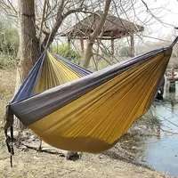 300X200CM Double Person Outdoor Garden Camping Hammock Lightweight Parachute Nylon Travel Hiking Swing Hang Sleeping Bed 2