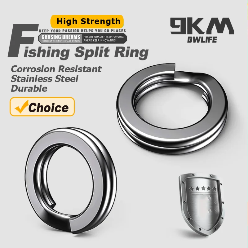 Black Fishing Split Rings 1