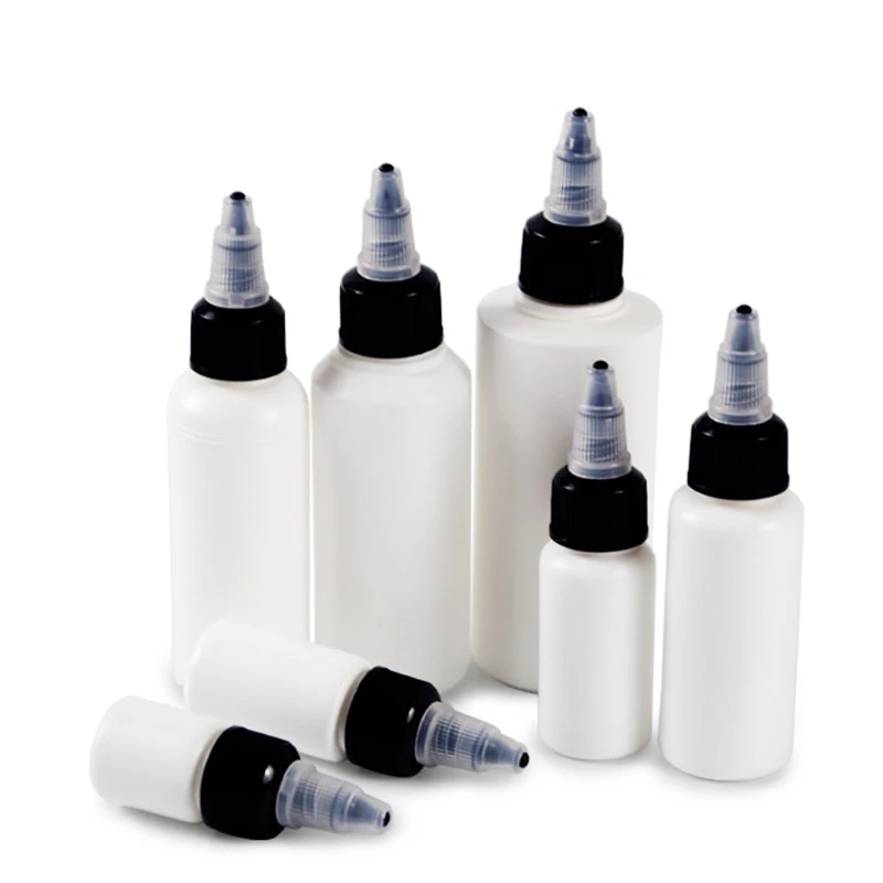 

5ml 10ml 30ml 50ml 60ml 100ml HDPE Shampoo Essential Oil Plastic Lotion Bottle Lubricants Squeeze Bottle Pointed Mouth Gel Cap