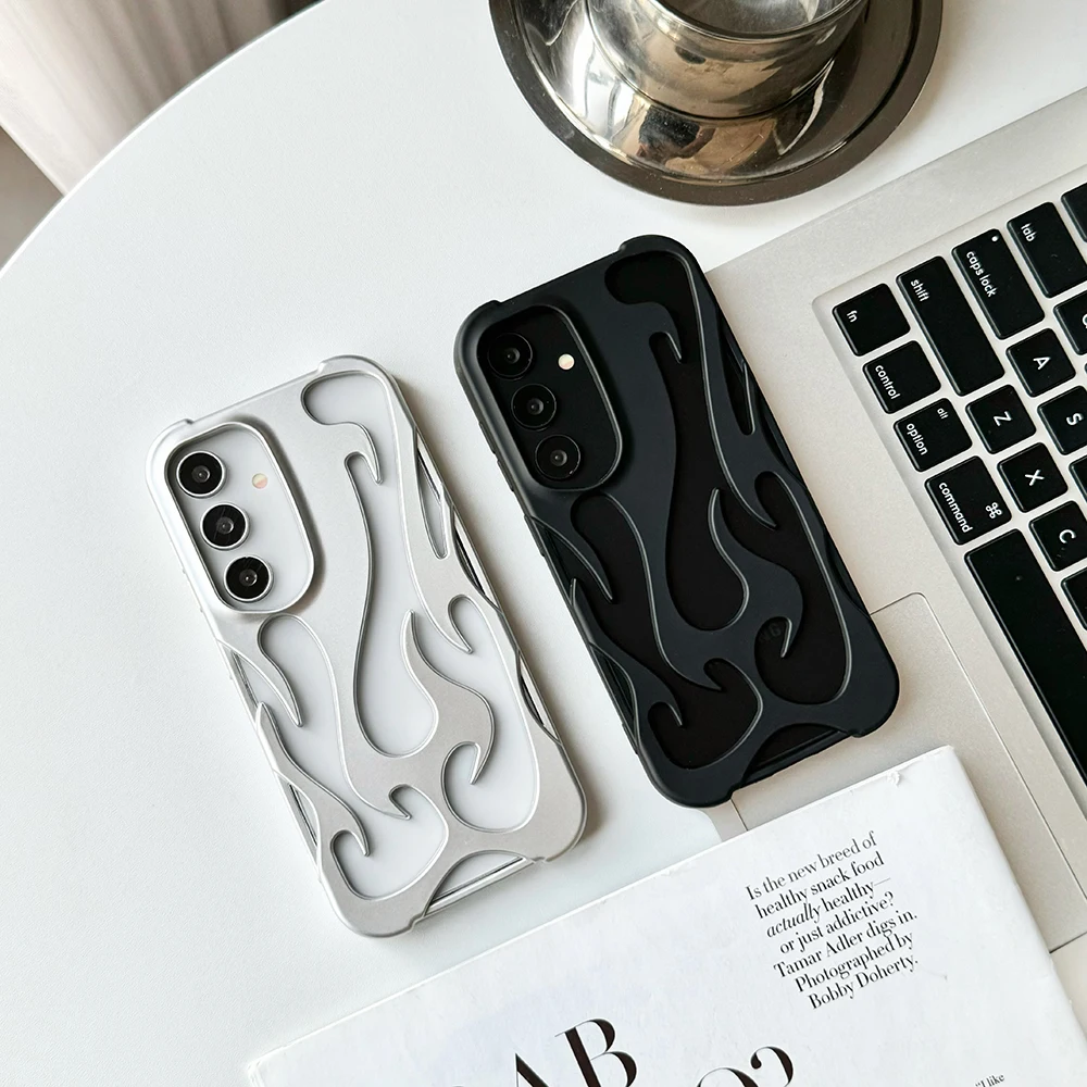 Luxury Matte Flame Shockproof Soft Silicone Phone Case