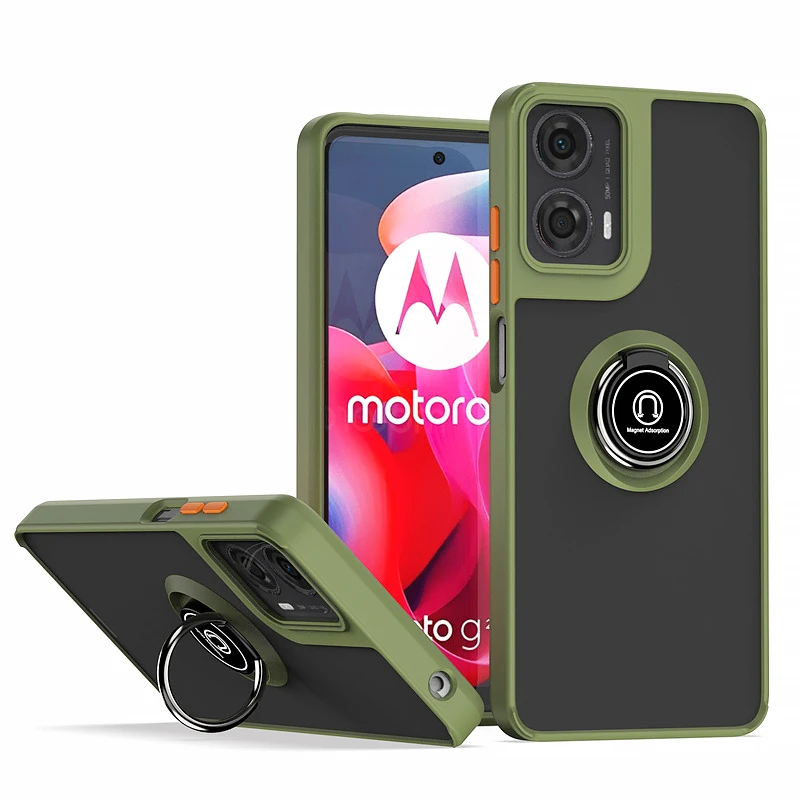 Shockproof PC Armor Case with Magnetic Ring Holder Stand - Durable Protective Cover