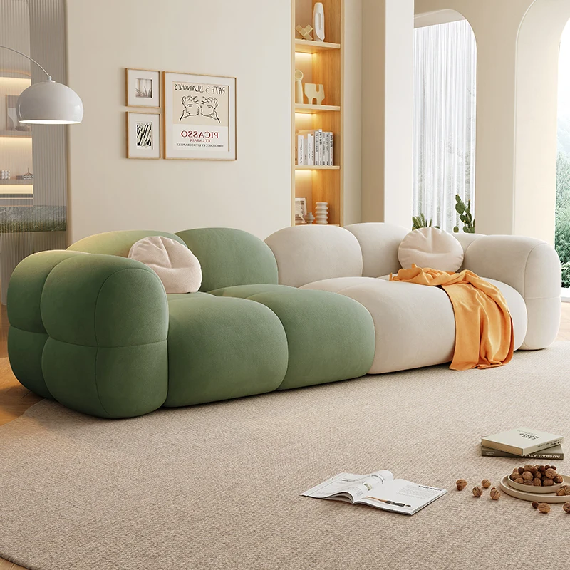 

Design Nordic Living Room Sofas Modular Lazy Floor Double Salon Lounge Sofas Relax Muebles Para El Hogar Modern Furniture