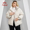 Astrid Women's Jacket Winter 2023 Plus Size Bio Down Jackets Hooded Quilted Cotton Coat Women Parka Female Clothing Split Hem