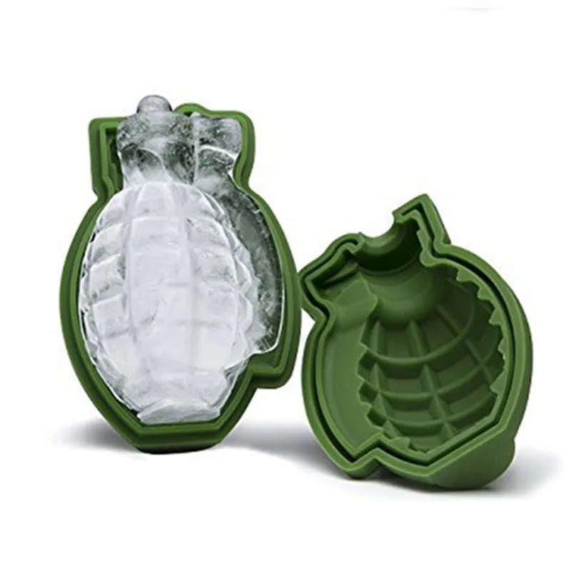 3D Grenade Shape Ice Cube Mold Ice Cream Maker Party Bar Drinks Silicone Trays Molds Kitchen Bar Tool kitchen gadgets icemaker