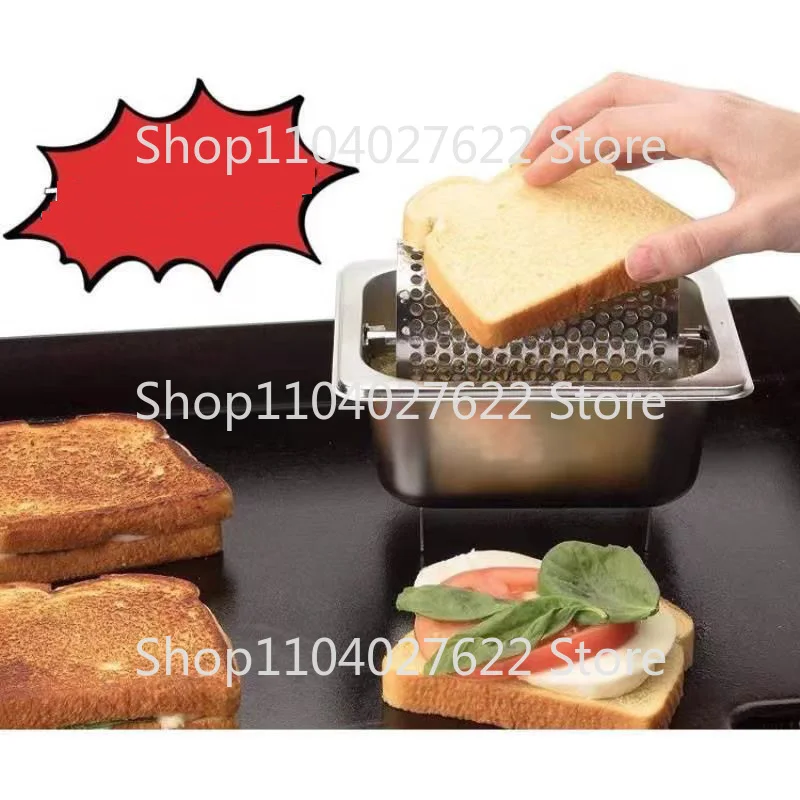 Stainless Steel Butter Roller Easy to Clean Sturdy Removable Butter Applicator for Burger Shop Outdoor Restaurant Bread