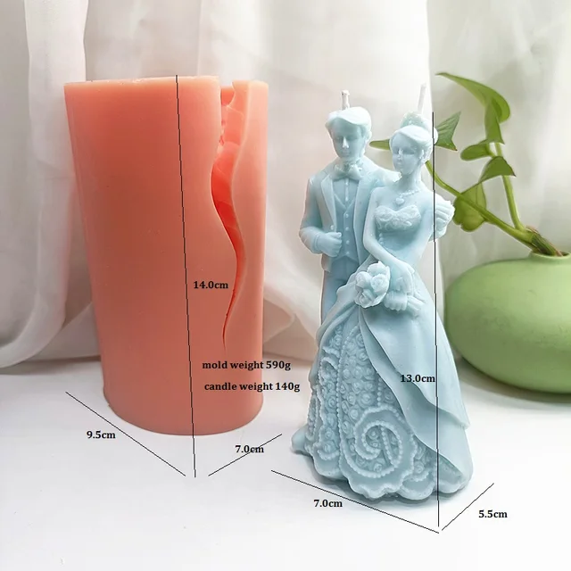 Craft Décoration Maison Moule à Bougie En Silicone 2 Pièces - Avec Couvercle - Pour Béton/Résine - DIY Déco Création Bougeoirs Maison