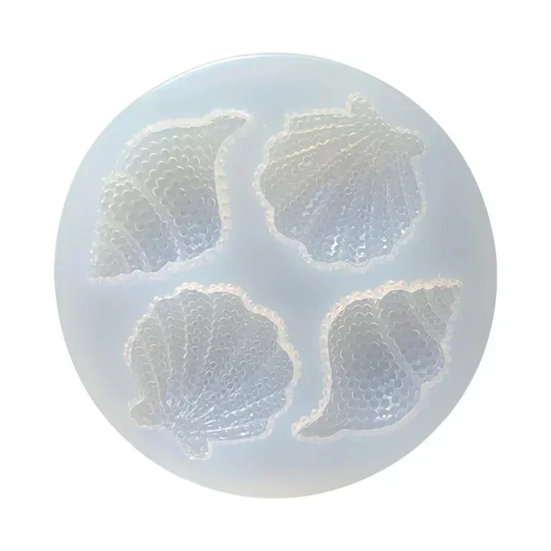Silicone Molds 1PC Shell Conch Mirror Epoxy Abrasive Simulation Crafts Decoration Mold Chocolate Cake Baking Tools Accessories