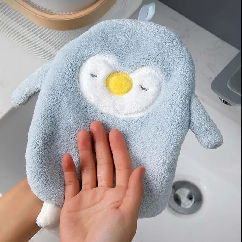 Penguin Wipe Hand Towel Absorbent Draped Design