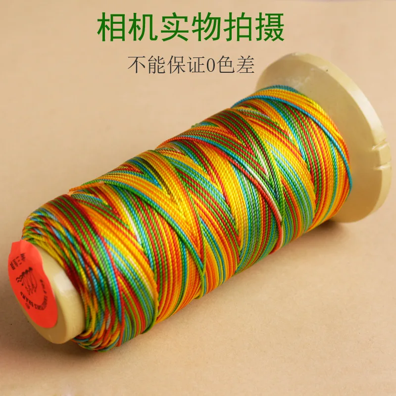 0.2-1.0mm Round Waxed Thread Polyester Cord Strings Rope Braided Bracelet DIY Accessories Leather Craft Sewing