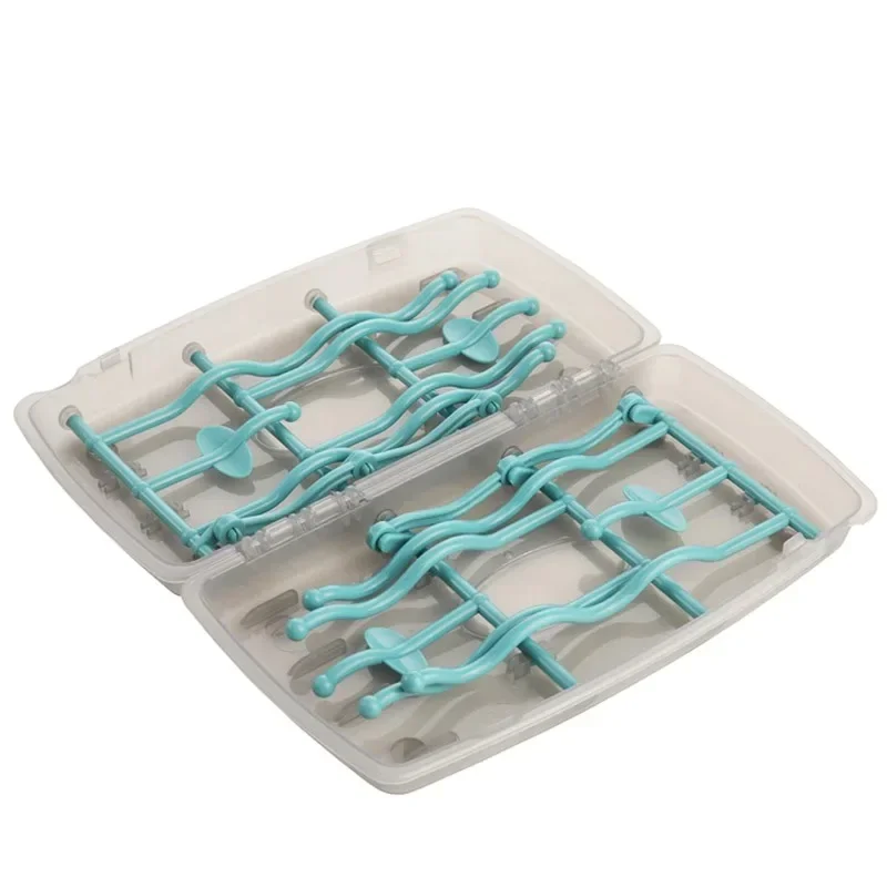Drying Rack Tree Storage Nipple Shelf Baby Pacifier Feeding Cup Holder Baby Bottle Cleaning Dryer Drainer Double Sided Portable