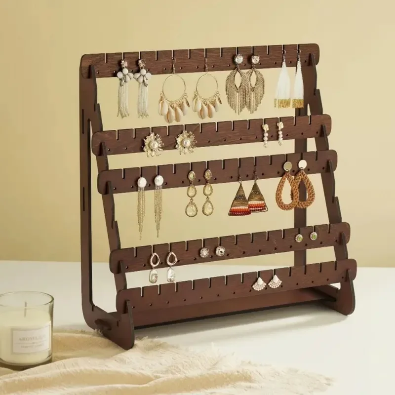 Jewelry Storage Rack Necklace Wood Base Creative Jewelry Storage Organizer for Jewelry Store Retail Dresser Selling Vanity Table 3