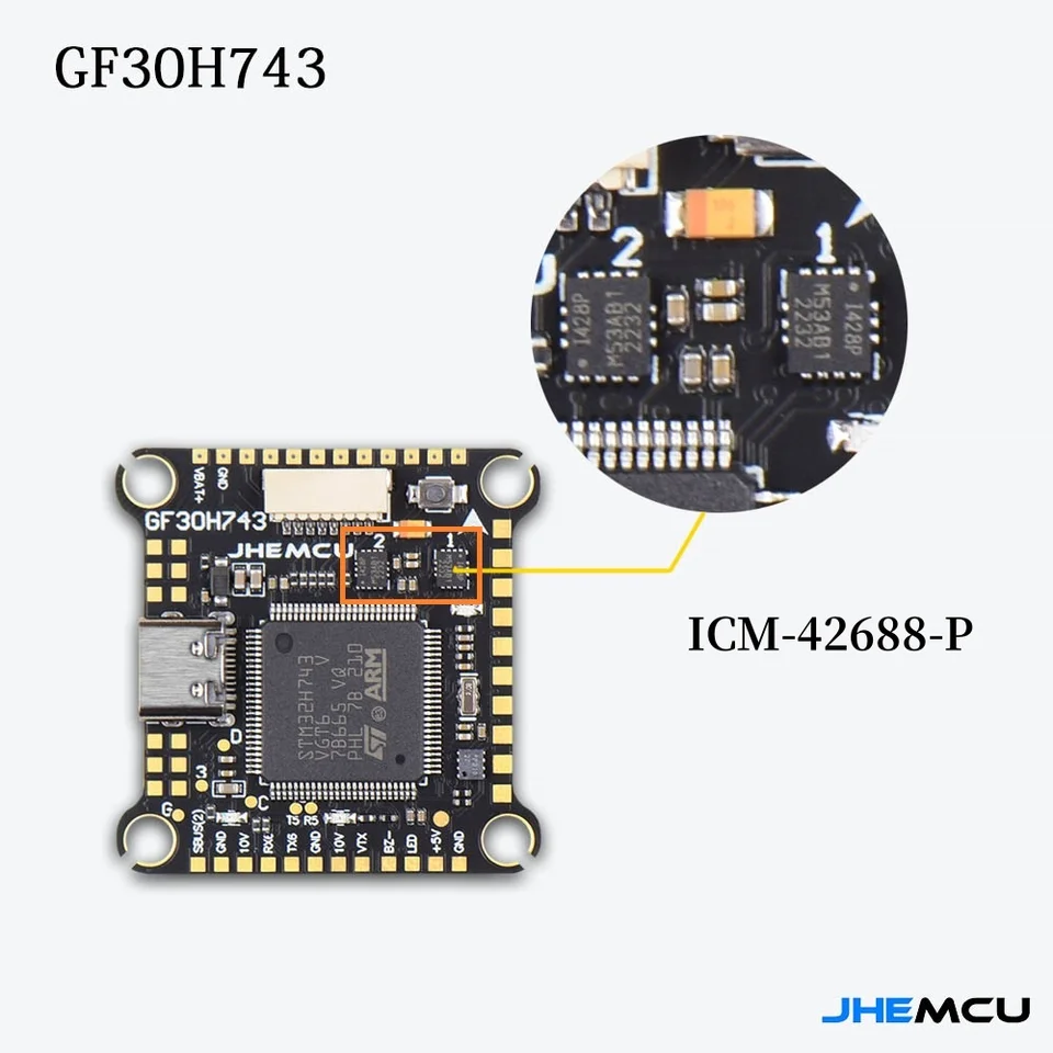 Contrôleur De Vol JHEMCU GF30H743 H743 480MHz Double BEC 3-6S Pour Drone FPV - Neuf