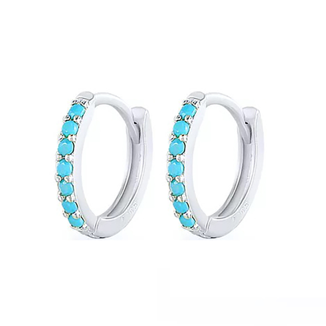 Stainless Steel Minimal Hoop Earrings Crystal Zirconia Small Huggie Thin Cartilage Earring Helix Tragus Piercing Jewelry