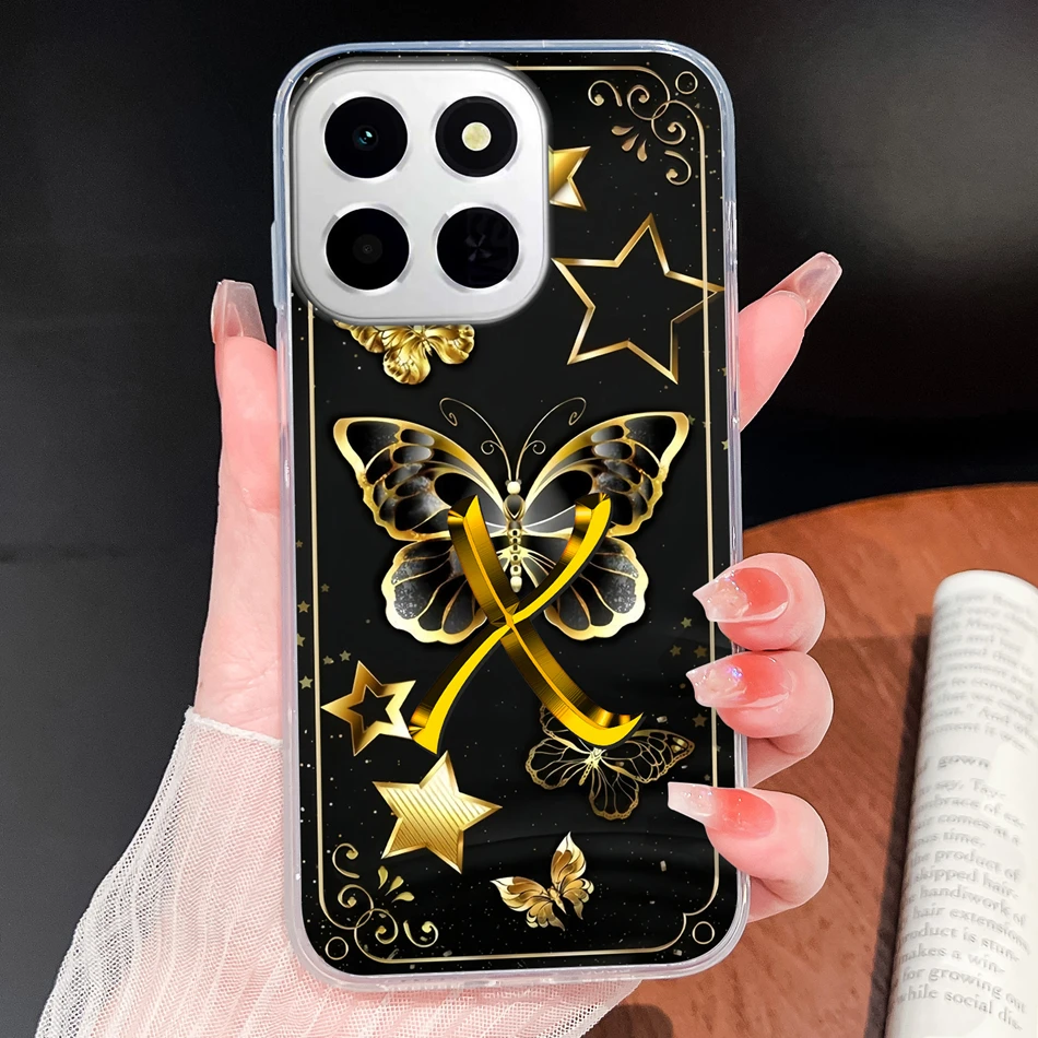Pink Love Heart Soft TPU Silicone Transparent Phone Case Cover