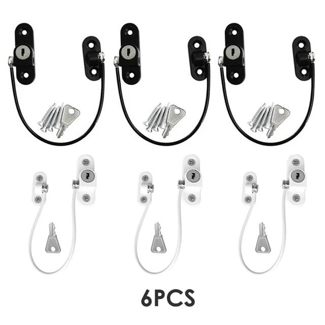Home Window limiter Baby Door Lock Protection from Children Window Lock from Children Lockers Drawer Password Locks Baby Safety Screw fixed 6pcs