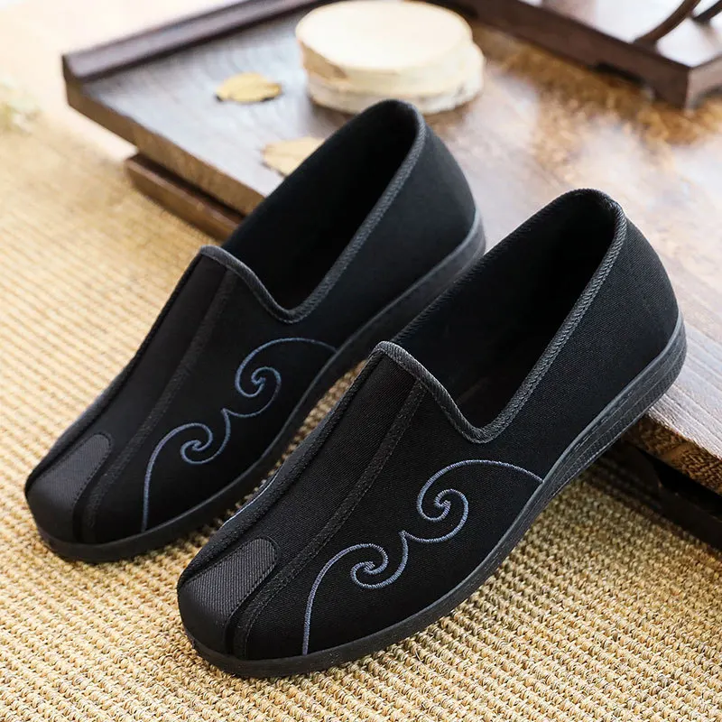 Summer Men's Shoes Old Beijing Cloth Shoes Handmade Embroidery Casual Hanfu Shoes 1