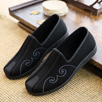 Summer Men's Shoes Old Beijing Cloth Shoes Handmade Embroidery Casual Hanfu Shoes 1
