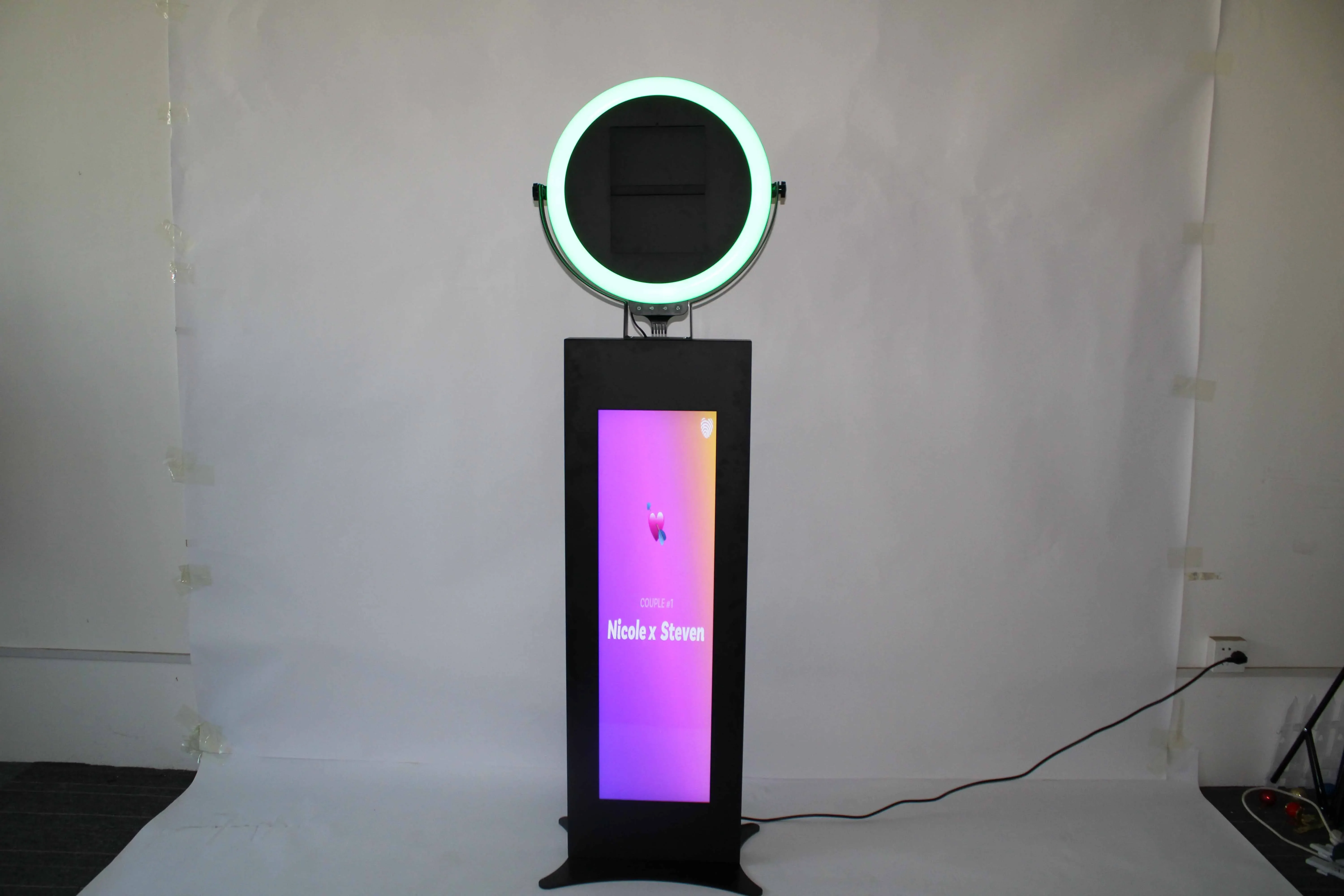 Portable Ring Light ipad Photo Booth Stand Case Kiosk metal Shell Photobooth Photo Booth Machine Wedding event