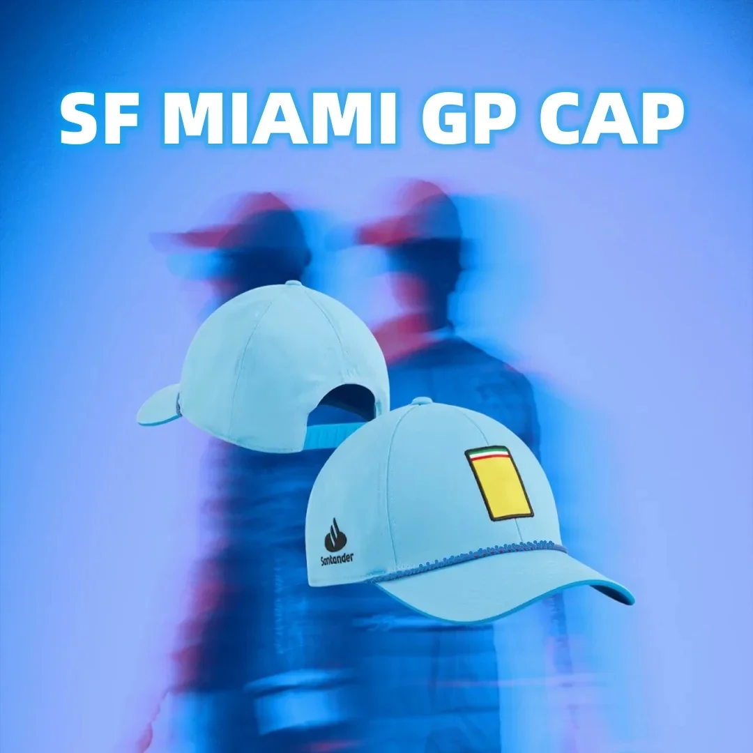 Scuderia SF Team, коллекция 2024 года, Чарльз, желатель Майами, стандартная бейсбольная шляпа F1 Майами, специальное издание, шляпы с фанатами Карлоса Sainz