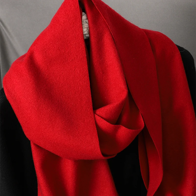 63 farben Solide Frauen Winter Schal Warme Chunky Kaschmir Schal Outdoor Luxus Quasten Pashmina Bufanda Dame Wrap Winddicht Schals – Detail 18