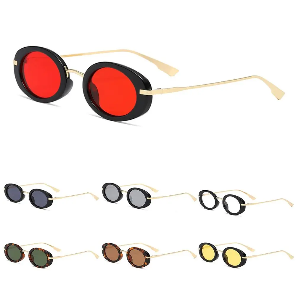 

Y2K Small Oval Sunglasses Fashion Vintage Retro UV400 Shades Beach/Travel/Streetwear Punk Eyewear for Women & Men