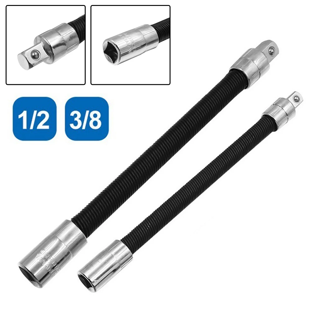 

2PCS Flexible Shaft Extension Rod For Electric Wrench 3/8" 1/2" Drive Socket Adapter Extension Bars Power Tool Accessories