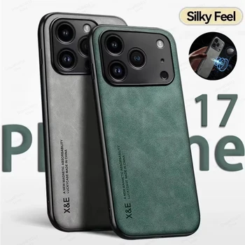 Luxury Leather Phone Case For iPhone 17 16 15 14 11 13 12 Pro Max 17 Air 16e 13 Mini Shockproof Cover For iPhone 15 14 16 Plus 1