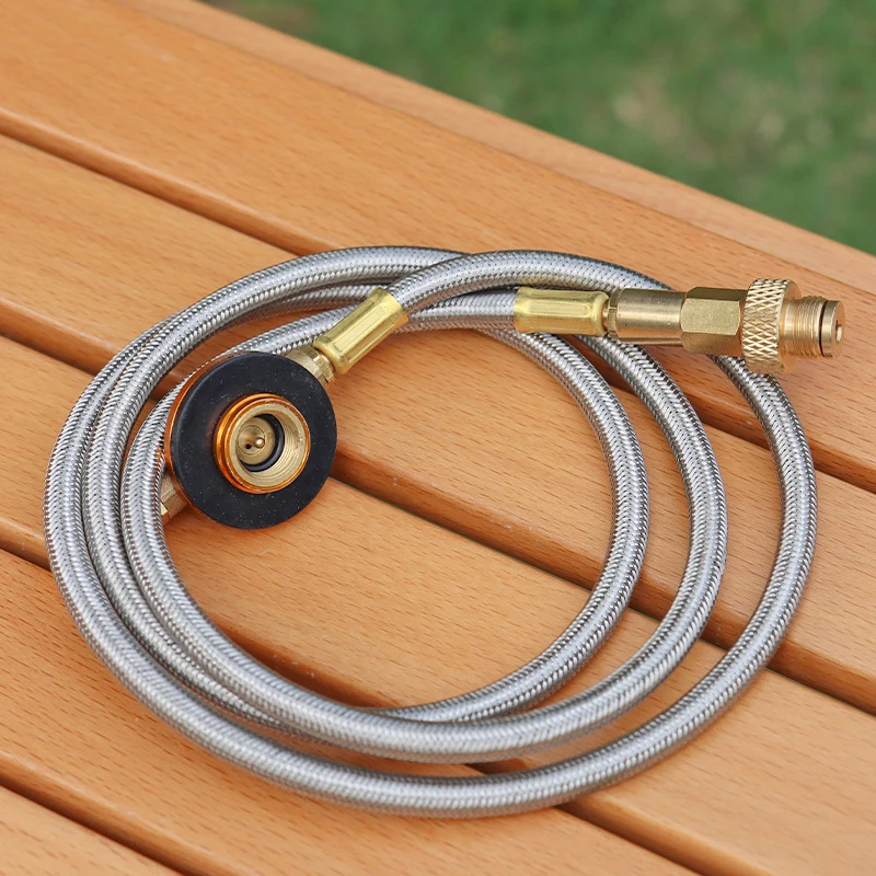 Outdoor Camping Stove Gas Refill Fuel Valve Connector Extension Pipe Tube Gas Tank Furnace Connector Valve Cylinder Adapter