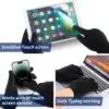Winter gloves, men's gloves black heated non-slip touch screen with hot soft knit for running, driving and hiking 3