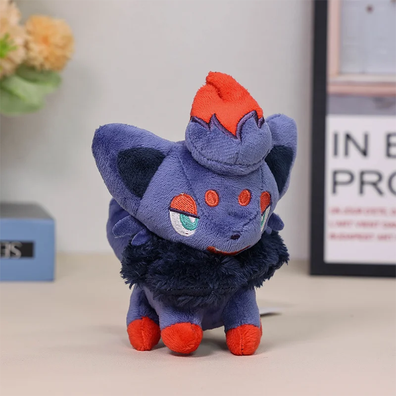 13 cm Neue Pokemon Plüsch-schlüsselanhänger Zorua Charme Hisui Hisuian Stofftier Anhänger Weiche Puppe Geschenk – Detail 3