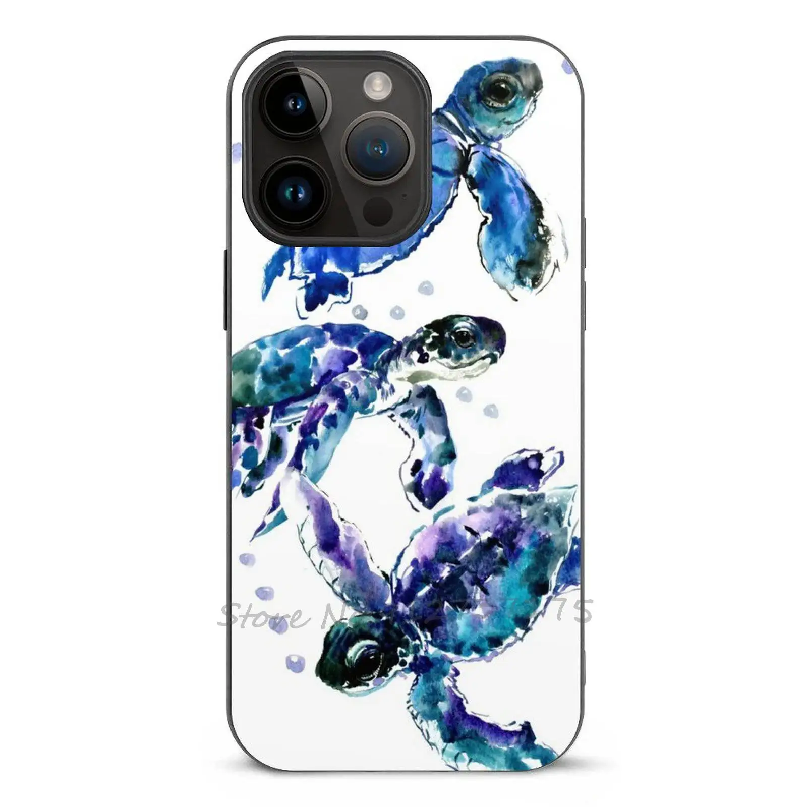 Three Sea Turtles Case For Iphone 14 13 12 11 Plus Pro Max Mini Xr 7 8