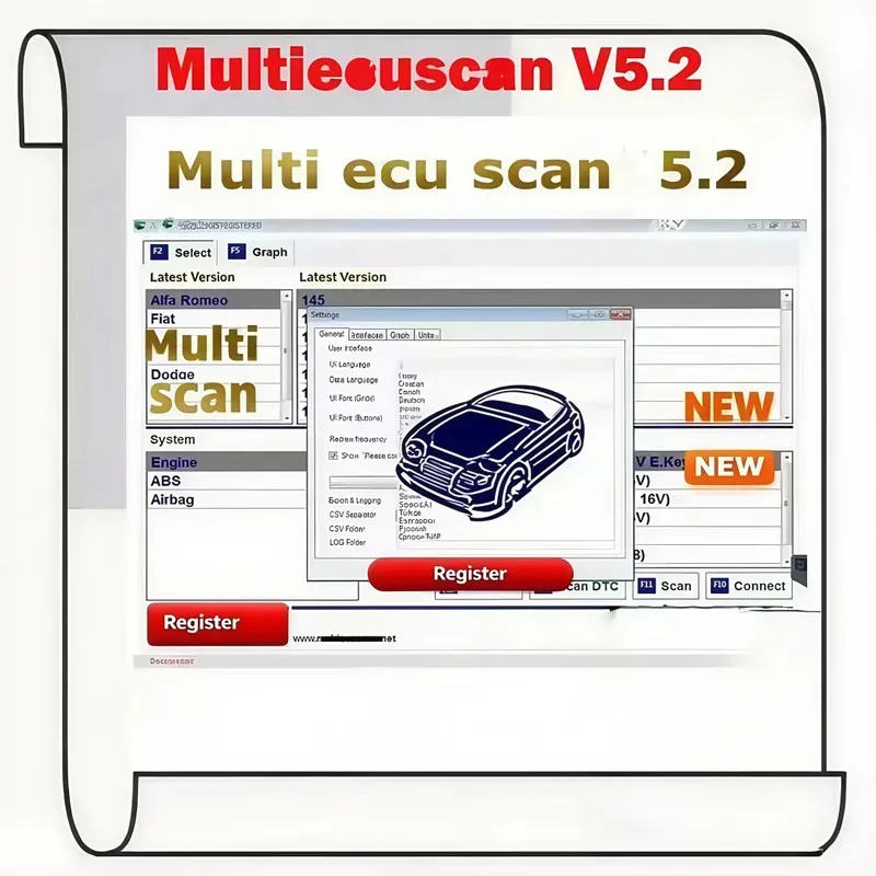 2025 ultima versione Multiecuscan 5.2 per Fiat Software per Fiat/Chrysler/Dodge/Jeep/Suzuki Software scanner - immagine 4