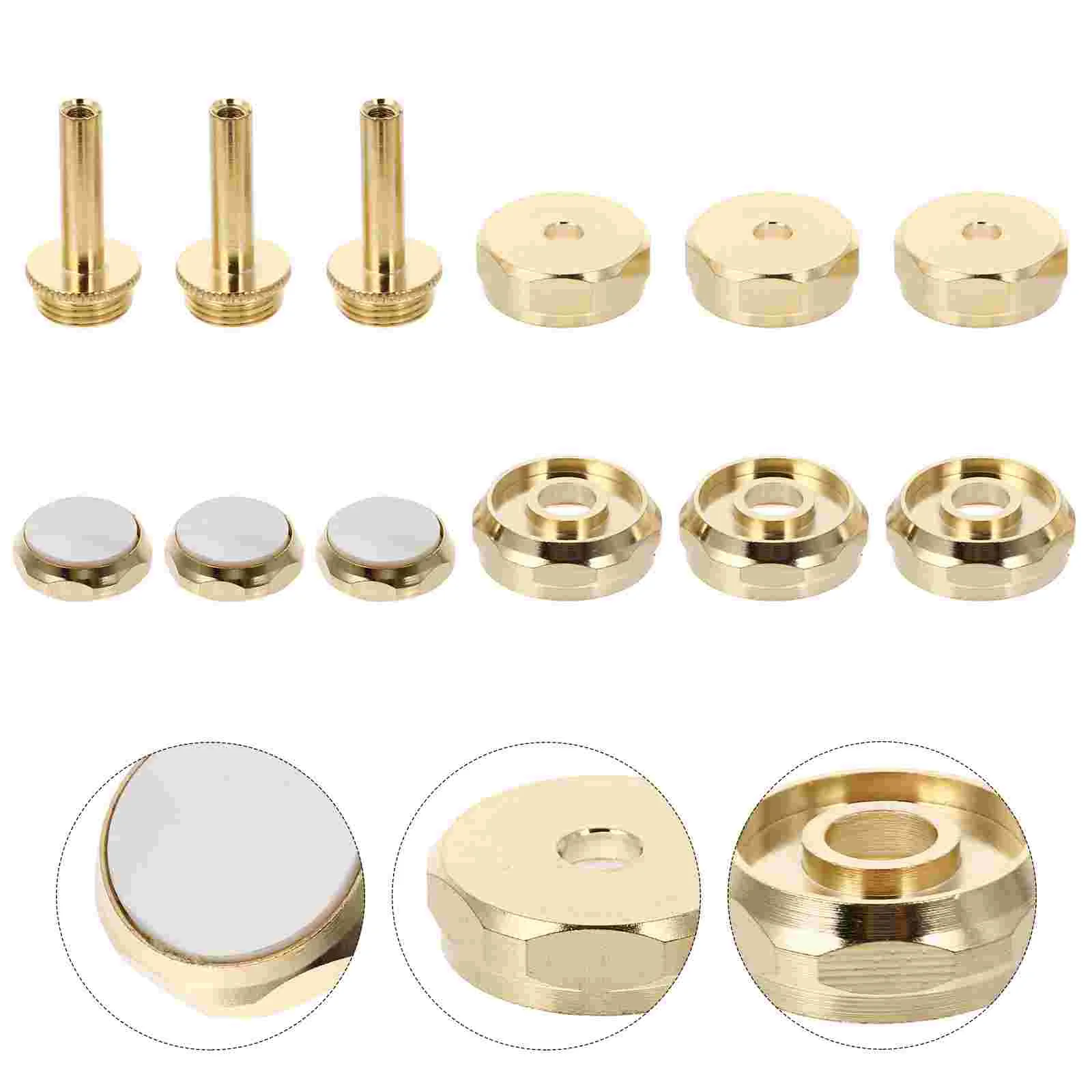 

Golden Retriever Small Button Tools Trumpet Bottom Valve Caps Copper Piston Buckle
