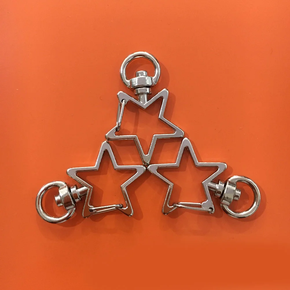 

High-end Alloy Key Holder Waist Hanging Key Holder Exquisite Star Shaped Keychain Metal Keyring without