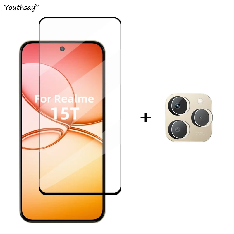 Premium Full Cover Tempered Glass Screen Protector and Lens Film