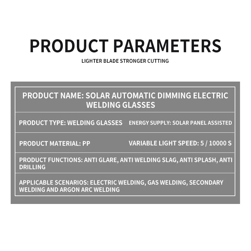 Welding Helmet Protective Glasses Solar Automatic Dimming Welding Mask 1PC